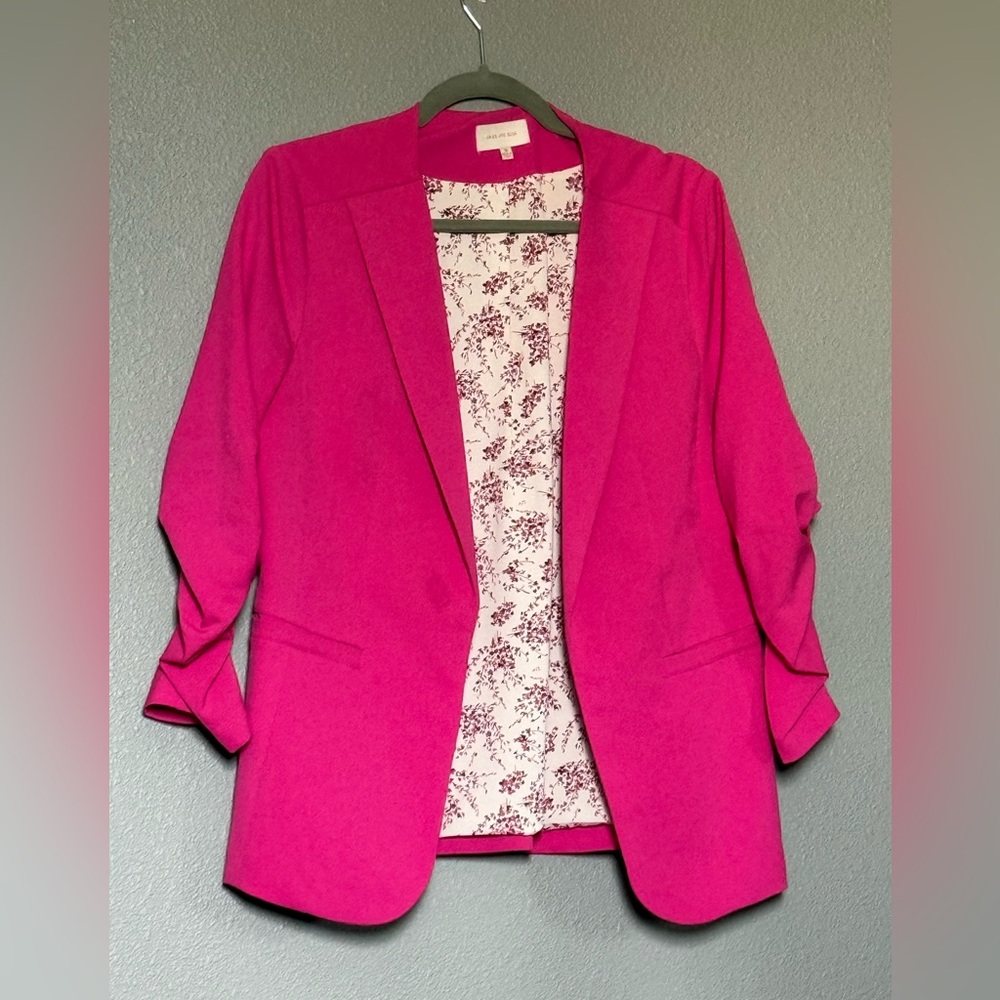Skies Are Blue Vibrant Pink Blazer